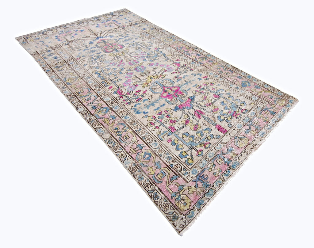 Handmade Vintage Persian Rug | 282 x 149 cm | 9'3" x 4'11" - Najaf Rugs & Textile