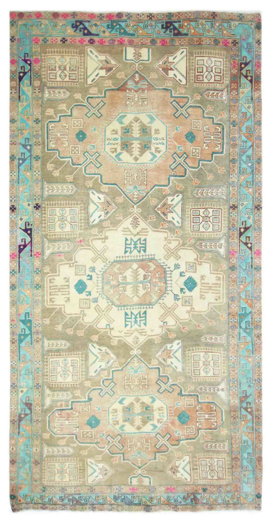 Handmade Vintage Persian Rug | 285 x 142 cm | 9'4" x 4'8" - Najaf Rugs & Textile