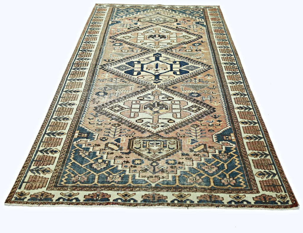 Handmade Vintage Persian Rug | 292 x 155 cm | 9'7" x 5'1" - Najaf Rugs & Textile