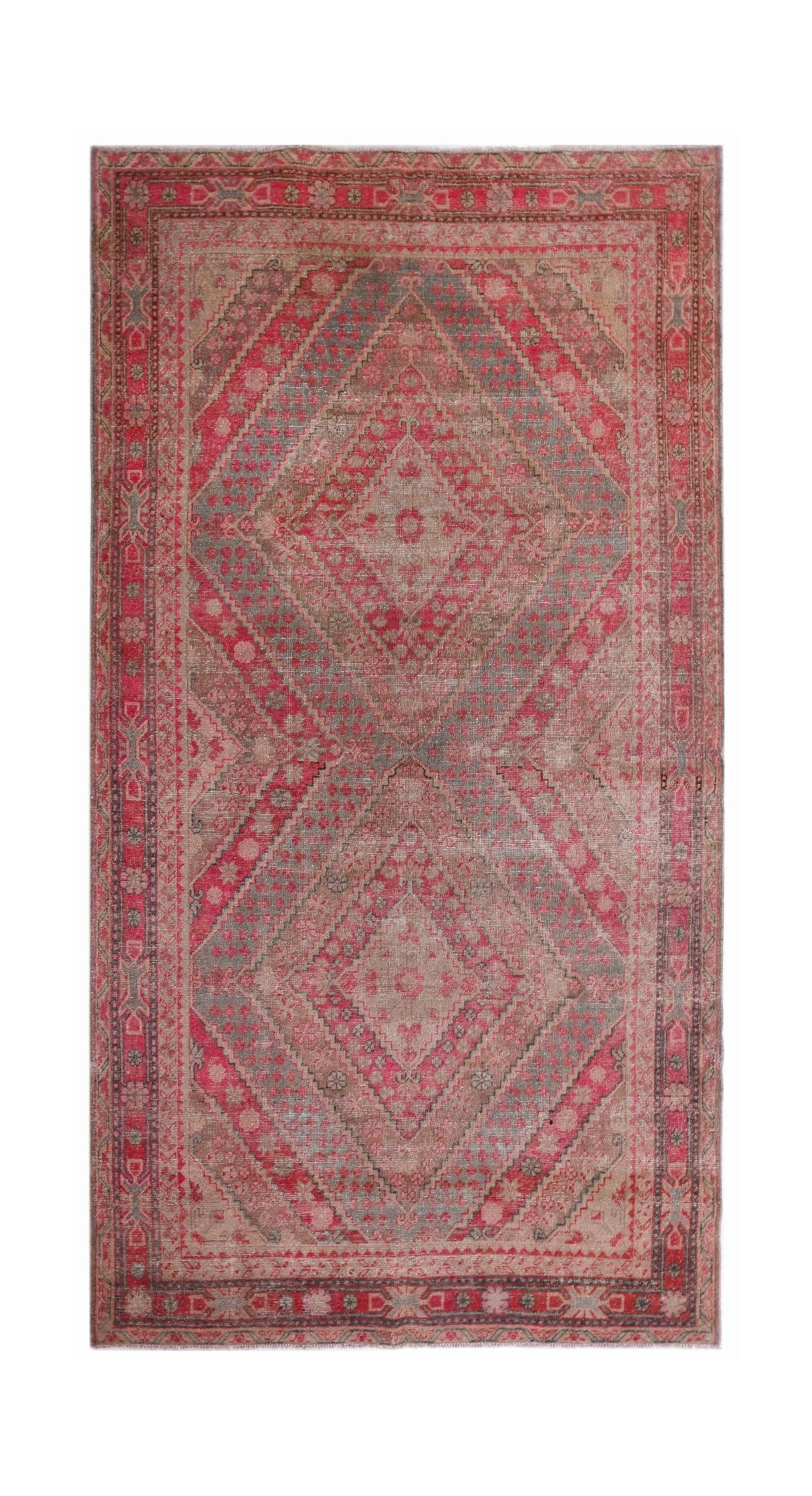 Handmade Vintage Persian Rug | 293 x 161 cm | 9'7" x 5'3" - Najaf Rugs & Textile