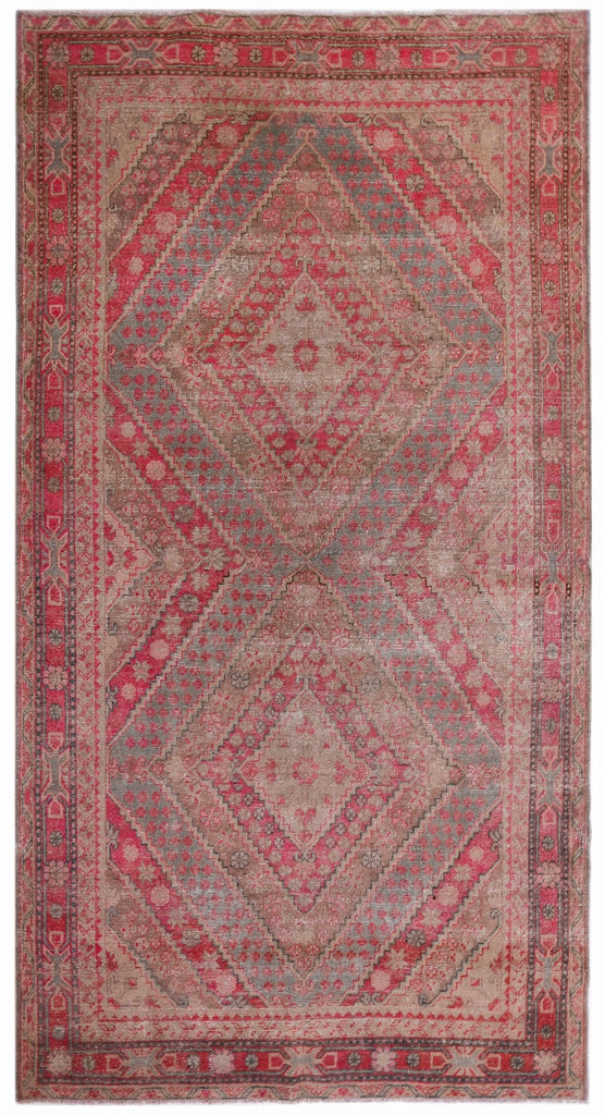Handmade Vintage Persian Rug | 293 x 161 cm | 9'7" x 5'3" - Najaf Rugs & Textile
