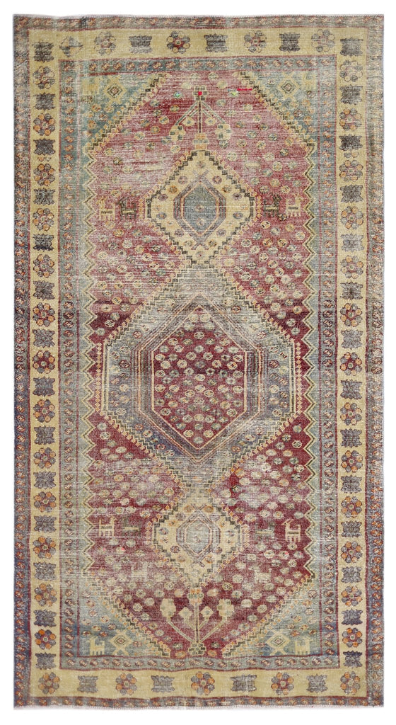 Handmade Vintage Persian Rug | 300 x 148 cm | 9'10" x 4'10" - Najaf Rugs & Textile