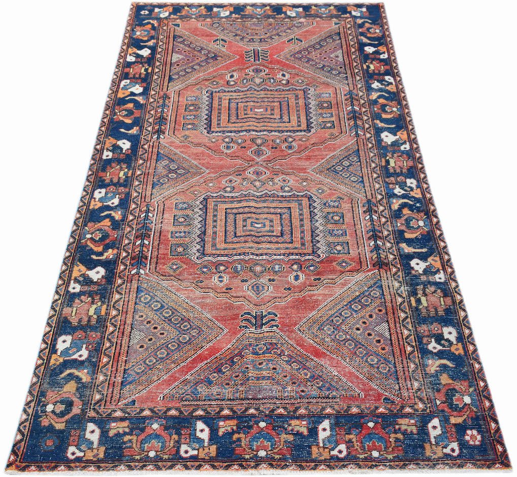 Handmade Vintage Persian Rug | 300 x 155 cm | 9'10" x 5'10" - Najaf Rugs & Textile