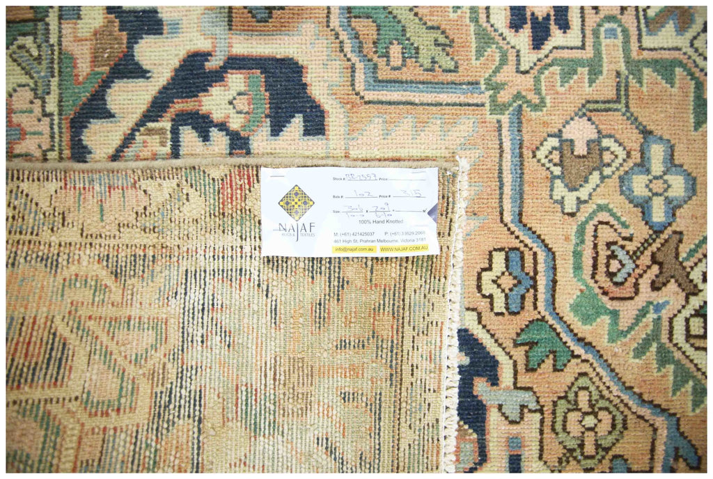 Handmade Vintage Persian Rug | 306 x 209 cm | 10' x 6'10" - Najaf Rugs & Textile