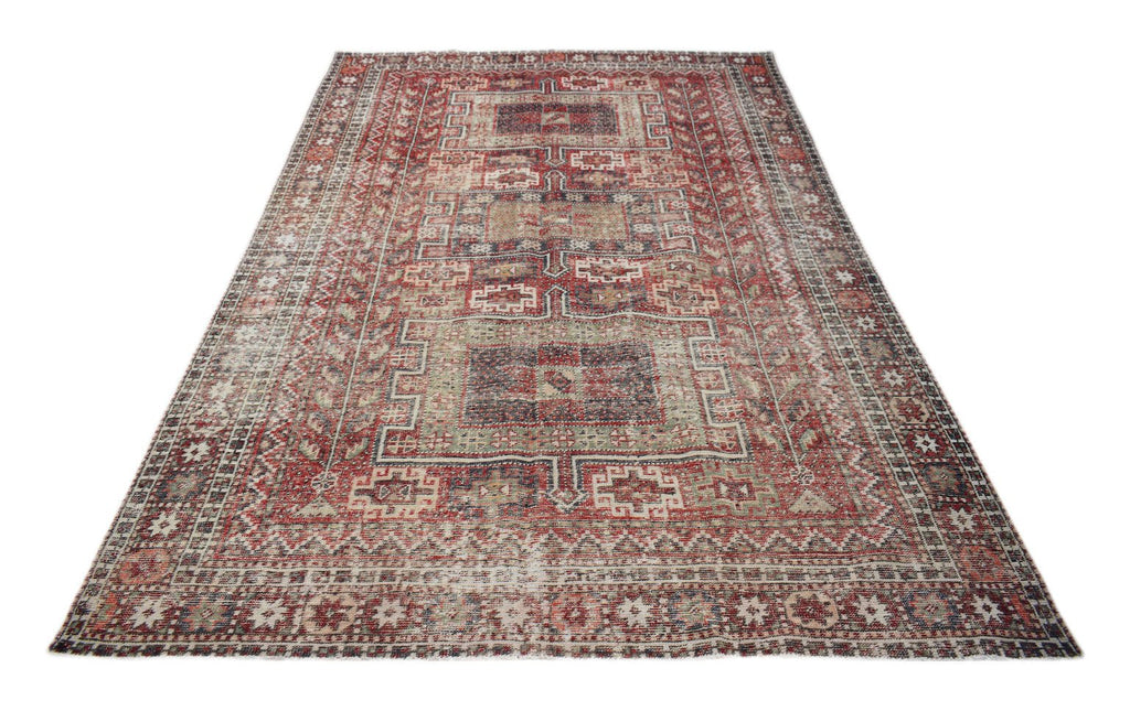 Handmade Vintage Persian Rug | 307 x 198 cm | 10'1" x 6'6" - Najaf Rugs & Textile