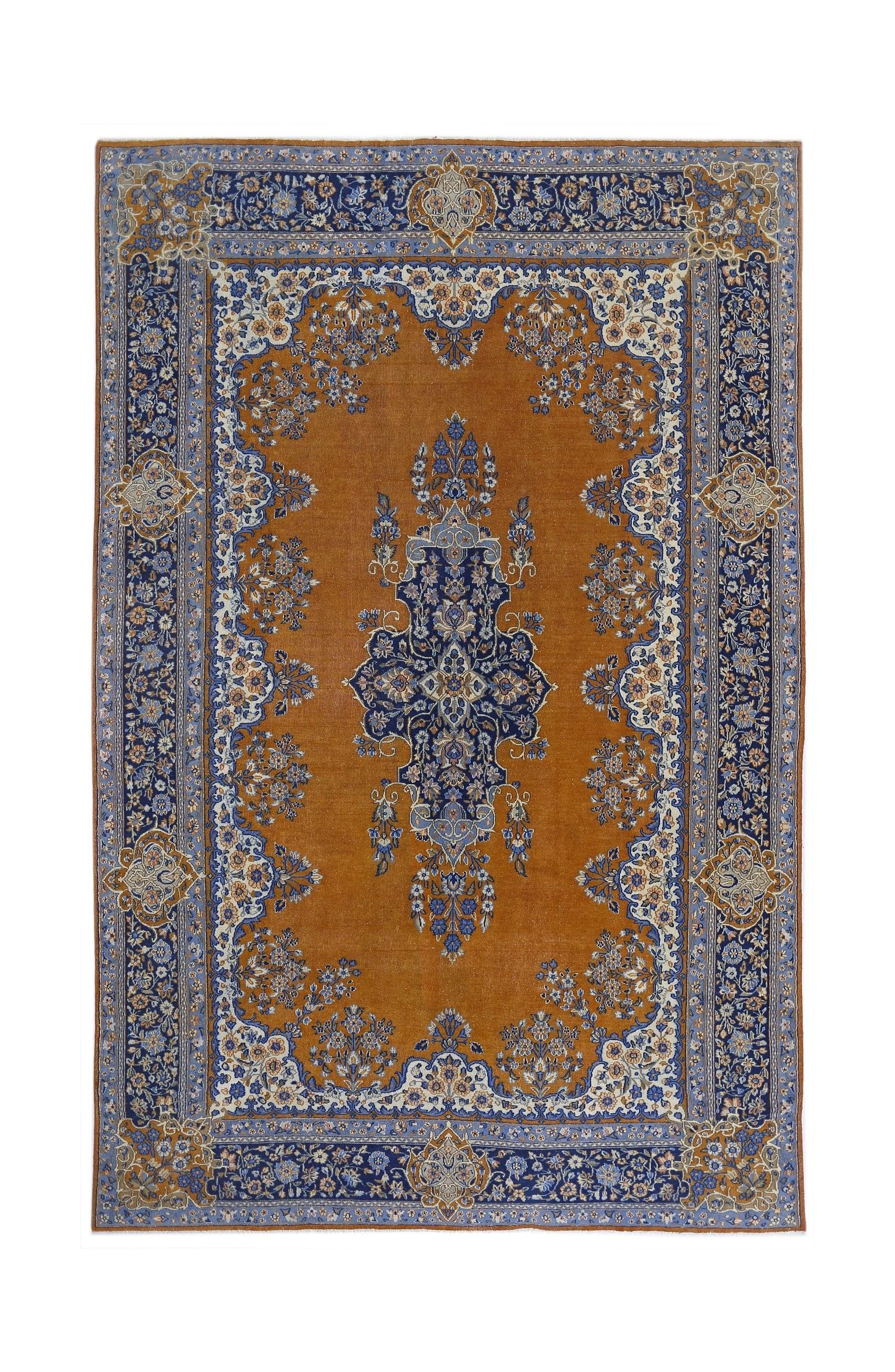 Handmade Vintage Persian Rug | 311 x 201 cm | 10'3" x 6'7" - Najaf Rugs & Textile