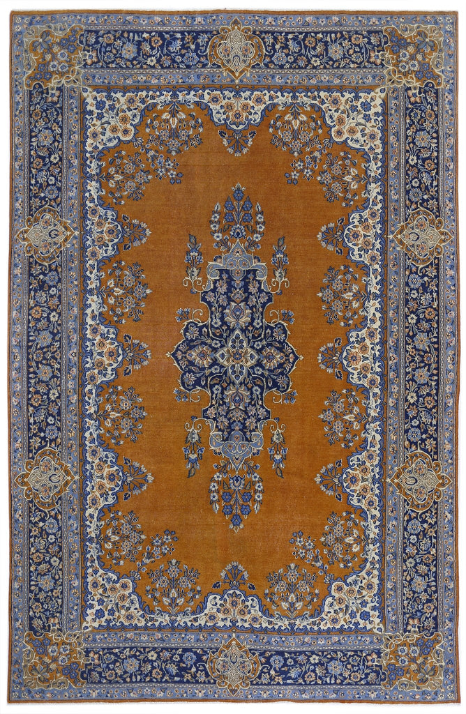 Handmade Vintage Persian Rug | 311 x 201 cm | 10'3" x 6'7" - Najaf Rugs & Textile