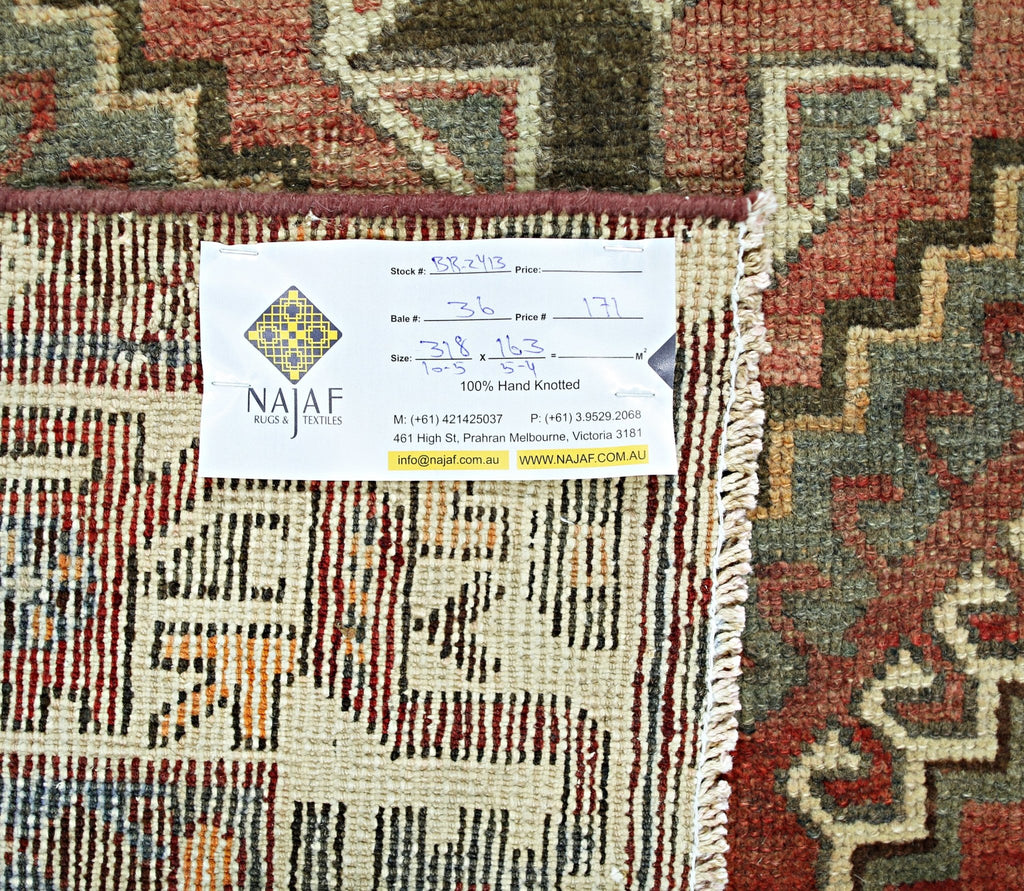Handmade Vintage Persian Rug | 318 x 168 cm | 10'5" x 5'4" - Najaf Rugs & Textile