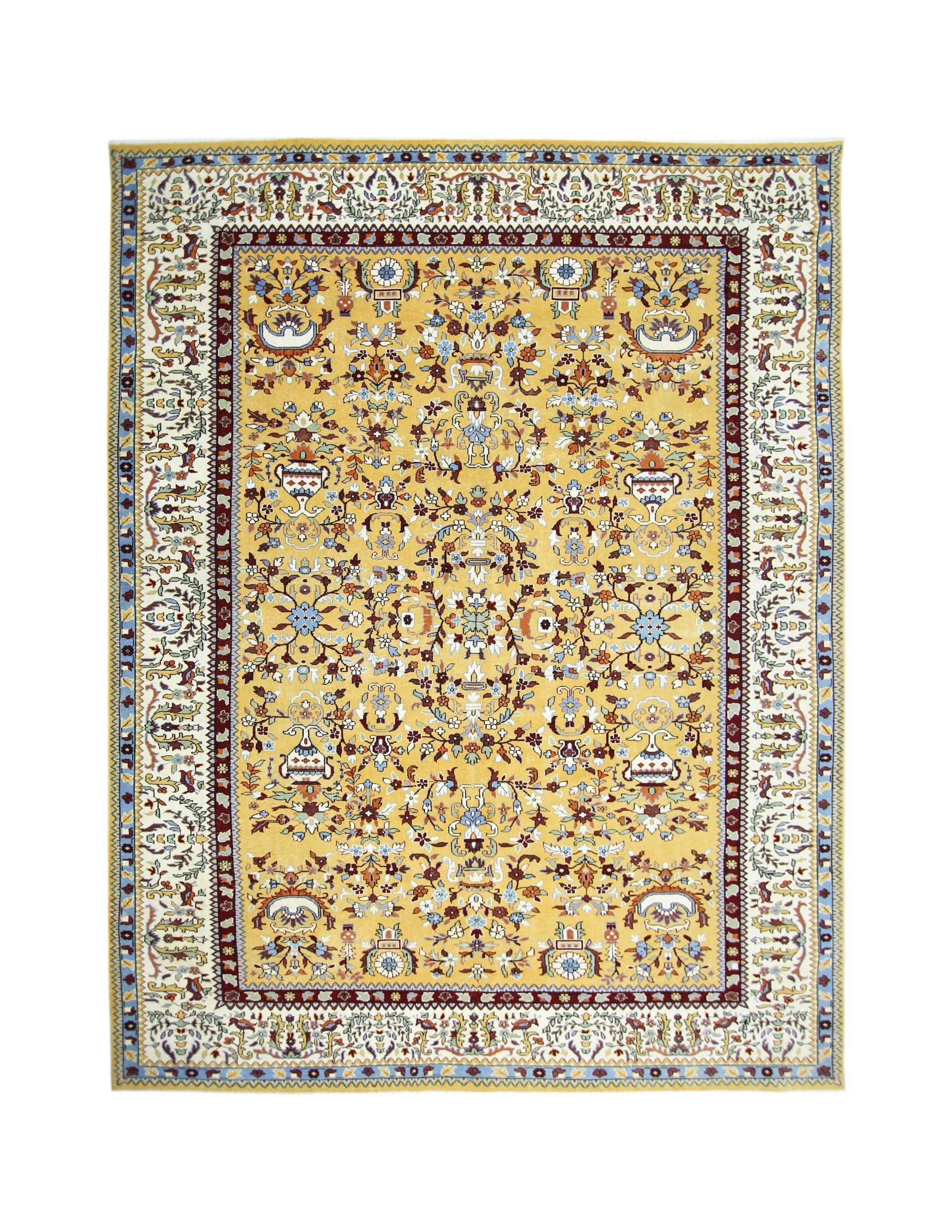 Handmade Vintage Persian Rug | 361 x 257 cm | 11'10" x 8'5" - Najaf Rugs & Textile