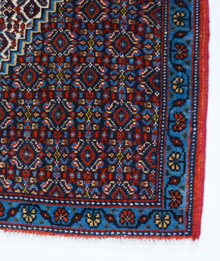 Handmade Vintage Persian Sanandaj Rug | 108 x 80 cm | 3'7" x 2'8" - Najaf Rugs & Textile