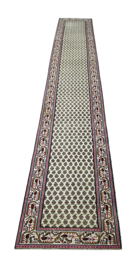 Handmade Vintage Persian Saraband Hallway Runner | 476 x 79 cm | 15'7" x 2'7" - Najaf Rugs & Textile
