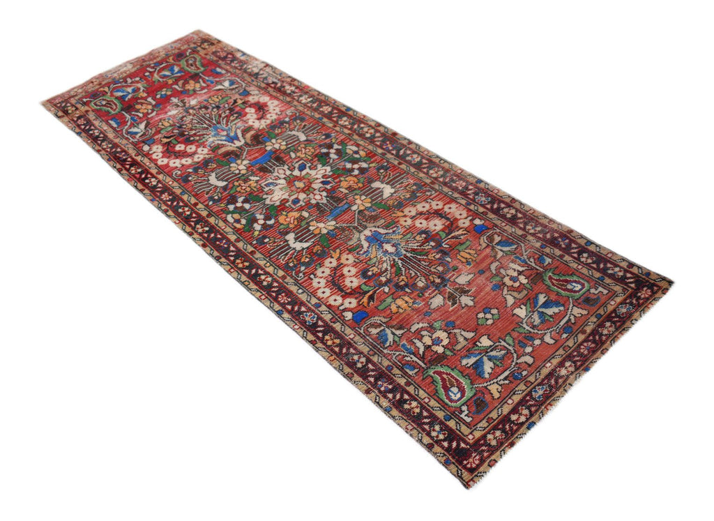 Handmade Vintage Persian Sarouk Hallway Runner | 202 x 73 cm | 6'8" x 2'5" - Najaf Rugs & Textile