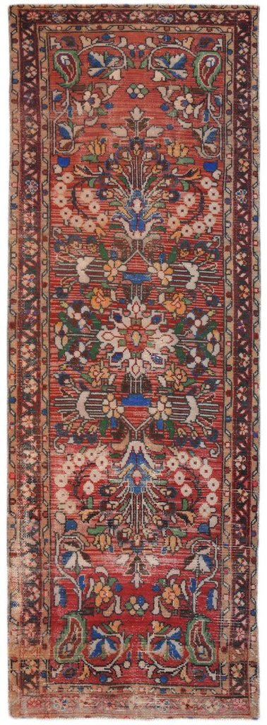 Handmade Vintage Persian Sarouk Hallway Runner | 202 x 73 cm | 6'8" x 2'5" - Najaf Rugs & Textile
