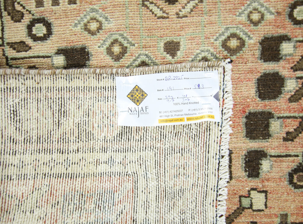 Handmade Vintage Persian Sarouk Hallway Runner | 292 x 101 cm | 9'7" x 3'4" - Najaf Rugs & Textile