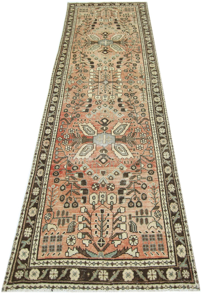 Handmade Vintage Persian Sarouk Hallway Runner | 292 x 101 cm | 9'7" x 3'4" - Najaf Rugs & Textile