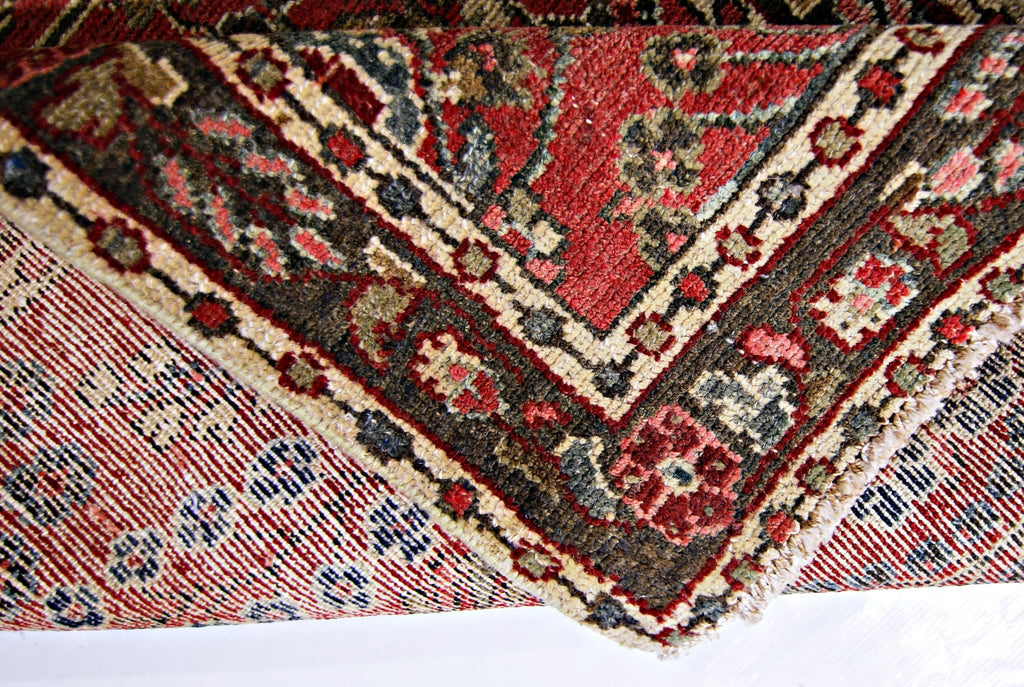 Handmade Vintage Persian Sarouk Hallway Runner | 312 x 76 cm | 10'3" x 2'6" - Najaf Rugs & Textile