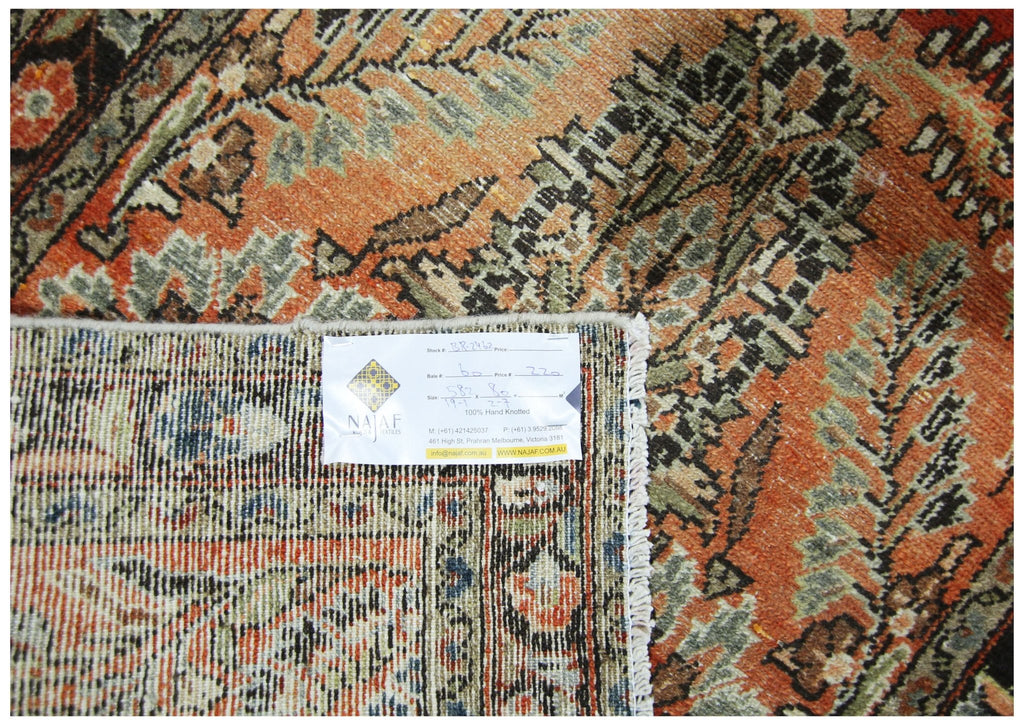 Handmade Vintage Persian Sarouk Hallway Runner | 582 x 80 cm | 19'1" x 2'7" - Najaf Rugs & Textile