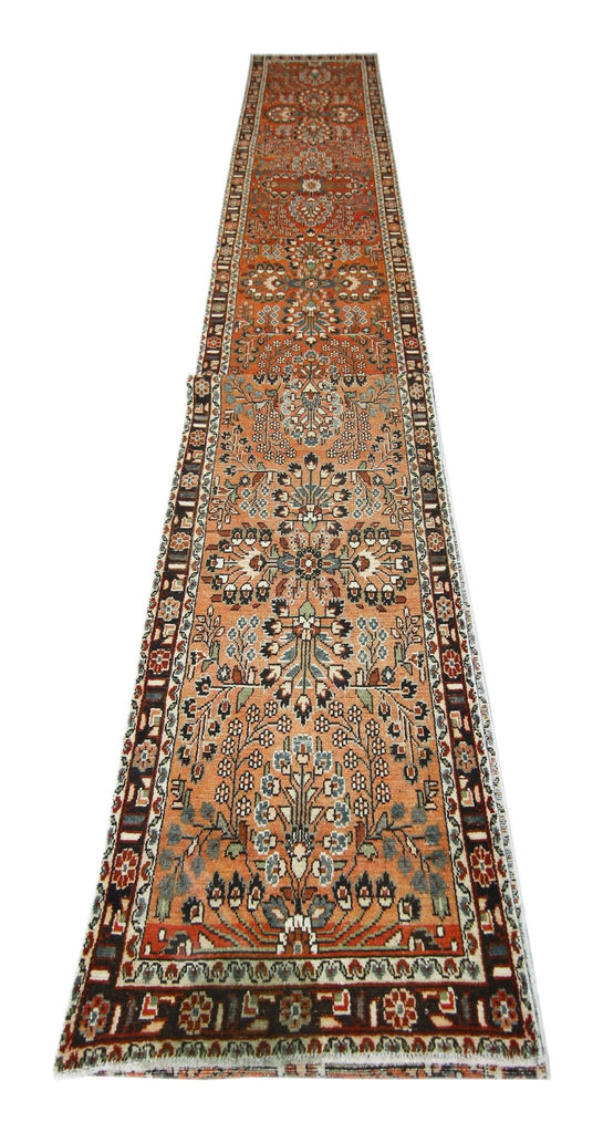 Handmade Vintage Persian Sarouk Hallway Runner | 760 x 83 cm | 24'11" x 2'9" - Najaf Rugs & Textile