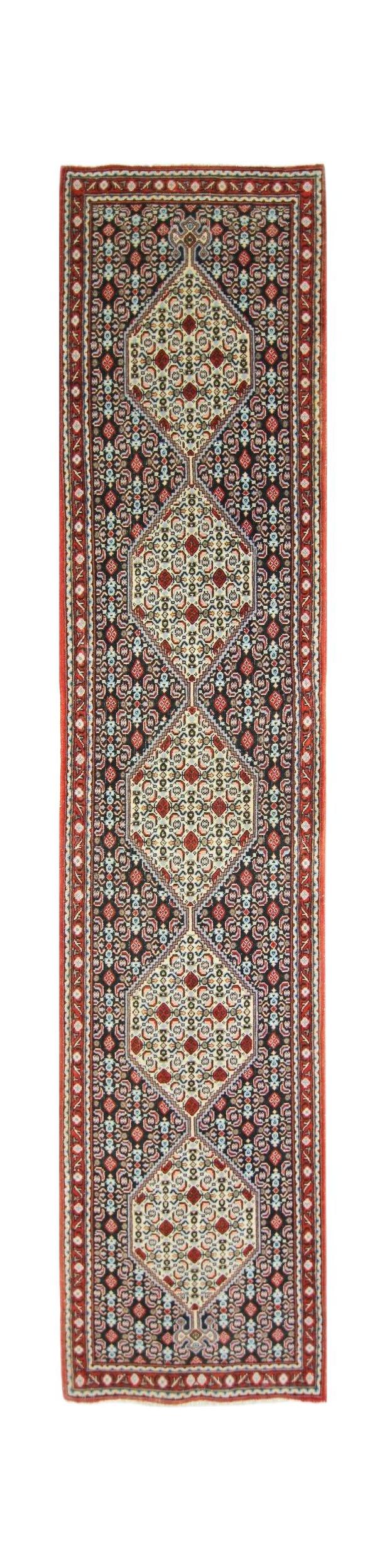 Handmade Vintage Persian Senneh Hallway Runner | 256 x 53 cm | 8'5" x 1'9" - Najaf Rugs & Textile