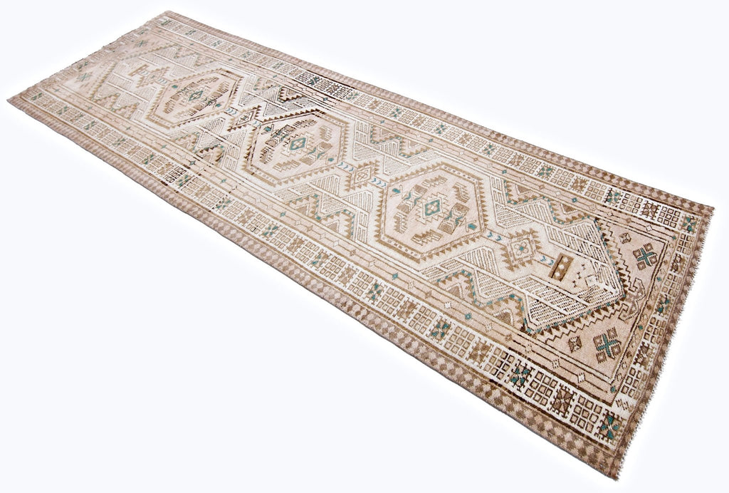 Handmade Vintage Persian Serab Hallway Runner | 295 x 92 cm | 9'8" x 3' - Najaf Rugs & Textile
