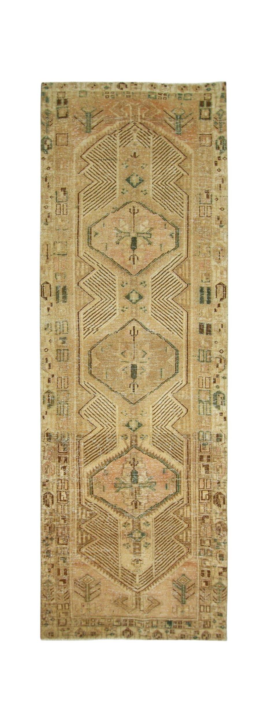 Handmade Vintage Persian Serab Hallway Runner | 324 x 107 cm | 10'8" x 3'6" - Najaf Rugs & Textile