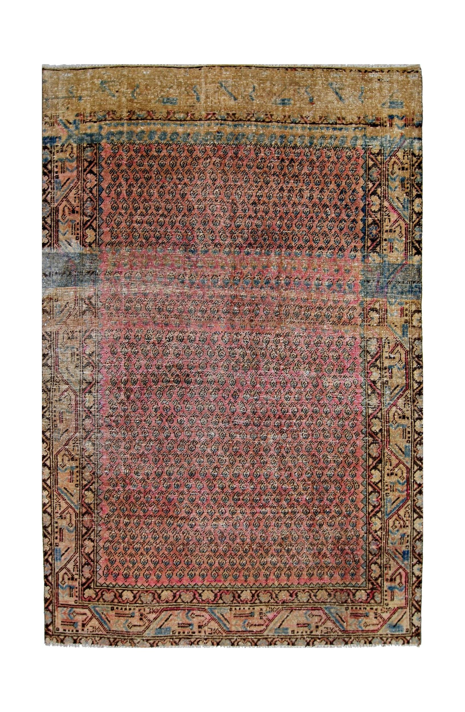 Handmade Vintage Persian Seraband Rug | 191 x 124 cm | 6'3" x 4'1" - Najaf Rugs & Textile