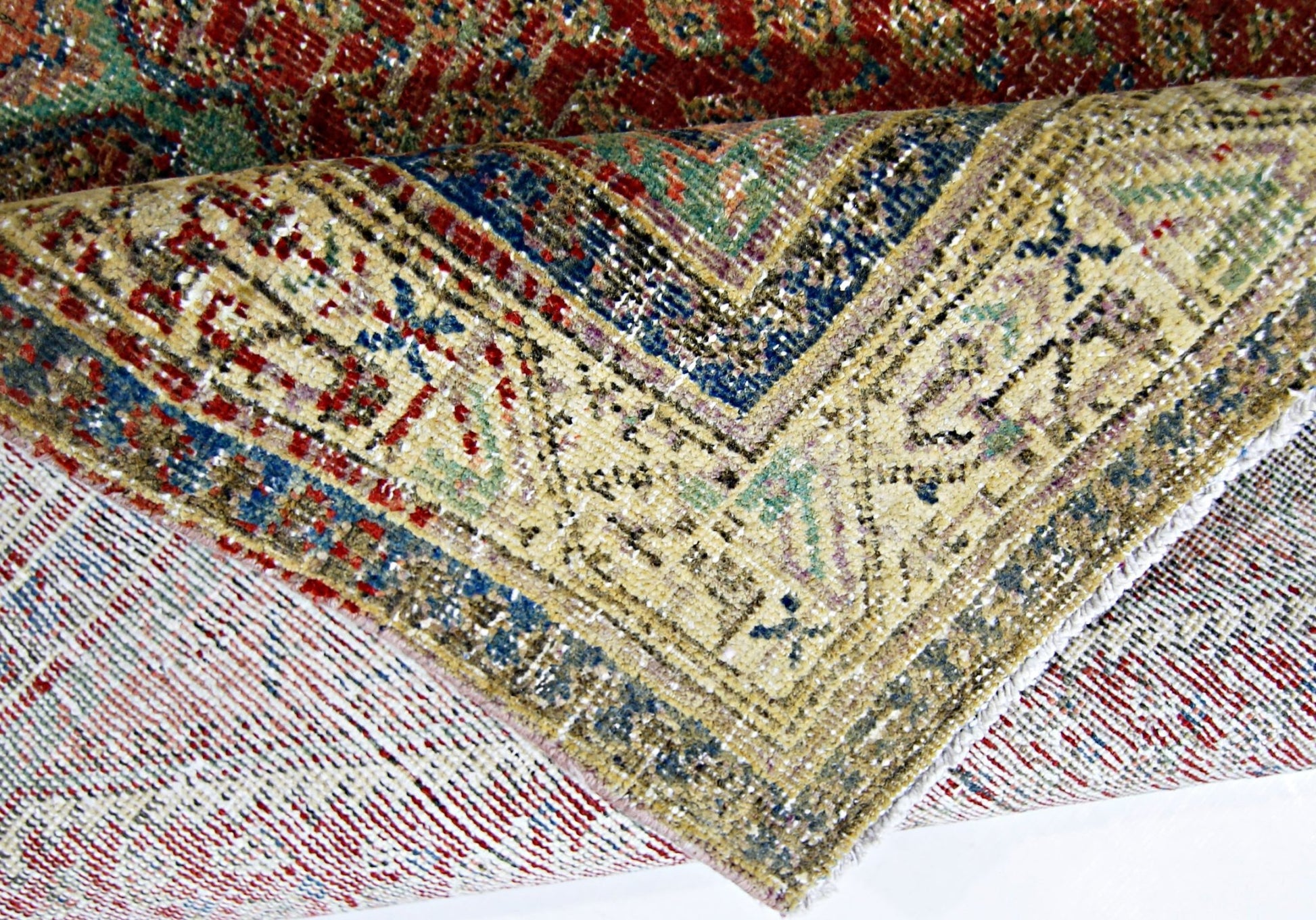 Handmade Vintage Persian Seraband Rug | 211 x 130 cm | 6'11" x 4'3" - Najaf Rugs & Textile