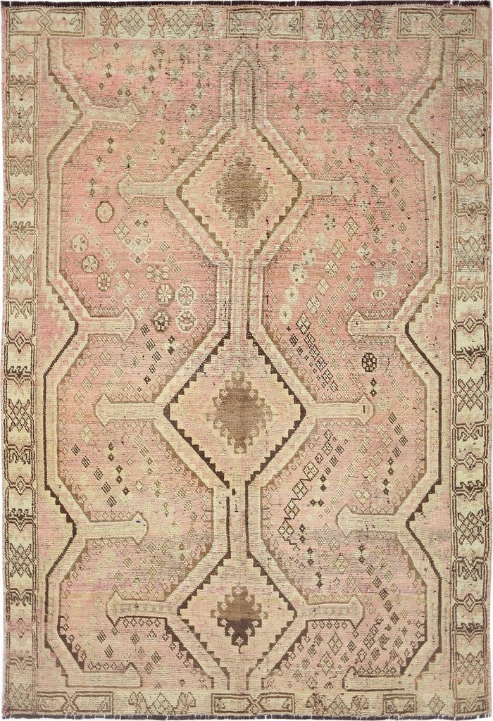 Handmade Vintage Persian Shiraz Rug | 230 x 156 cm | 7'6" x 5'1" - Najaf Rugs & Textile