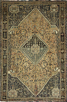 Handmade Vintage Persian Shiraz Rug | 231 x 153 cm | 7'7" x 5' - Najaf Rugs & Textile