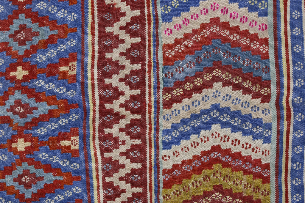 Handmade Vintage Persian Sumak Kilim | 285 x 203 cm | 9'4" x 6'8" - Najaf Rugs & Textile