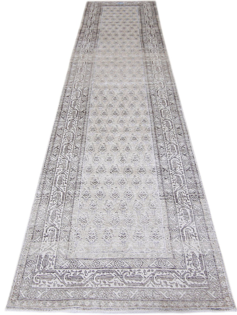 Handmade Vintage Persian Tabriz Hallway Runner | 396 x 92 cm | 13' x 3' - Najaf Rugs & Textile