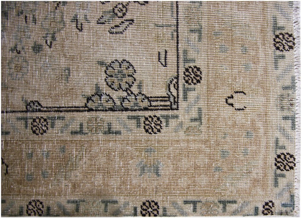Handmade Vintage Persian Tabriz Hallway Runner | 495 x 89 cm | 16'3" x 2'11" - Najaf Rugs & Textile