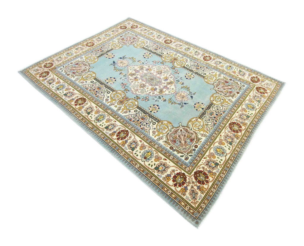 Handmade Vintage Persian Tabriz Rug | 235 x 165 cm | 7'9" x 5'5" - Najaf Rugs & Textile