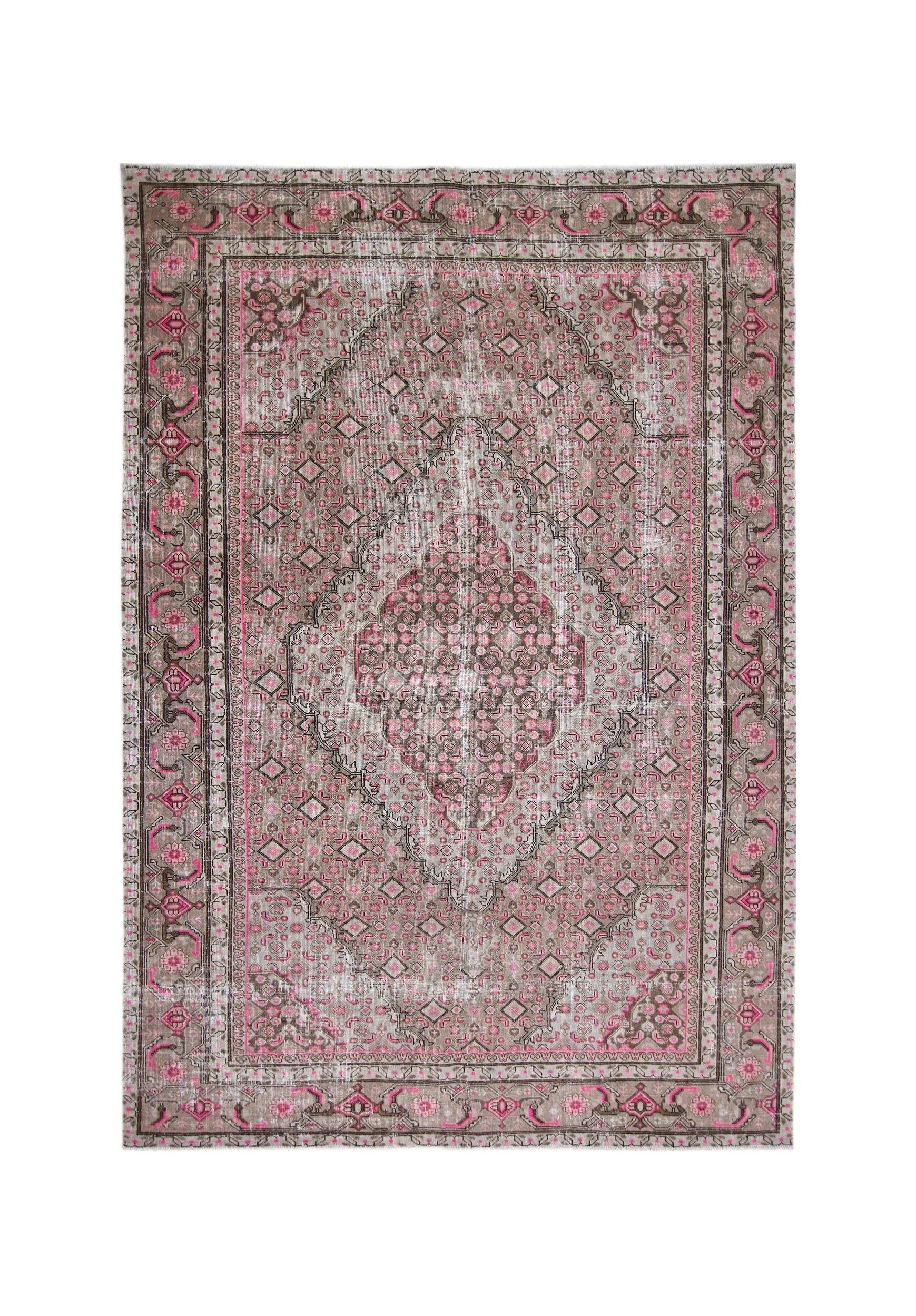 Handmade Vintage Persian Tabriz Rug | 260 x 180 cm | 8'6" x 5'11" - Najaf Rugs & Textile