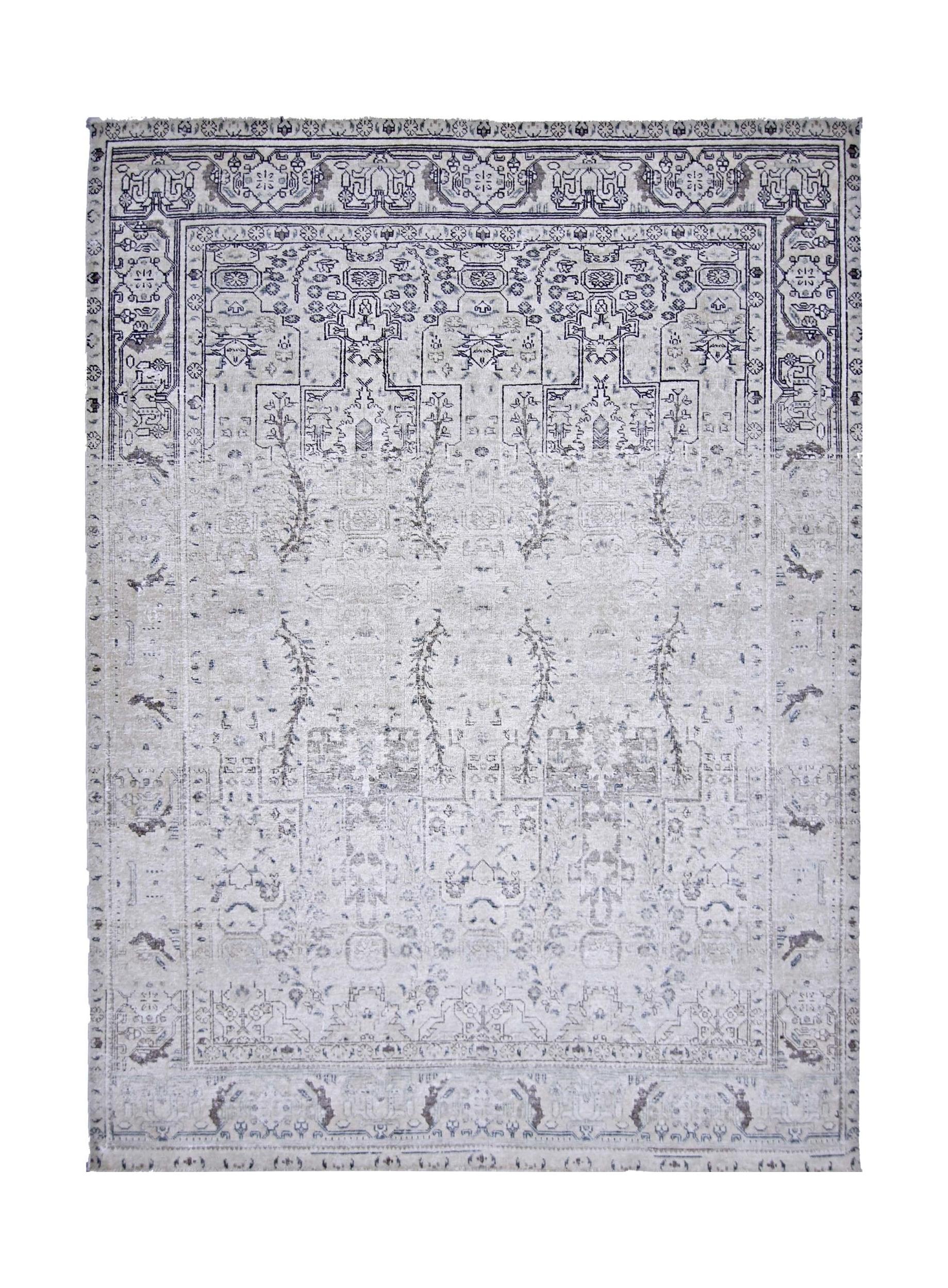 Handmade Vintage Persian Tabriz Rug | 269 x 196 cm | 8'10" x 6'5" - Najaf Rugs & Textile
