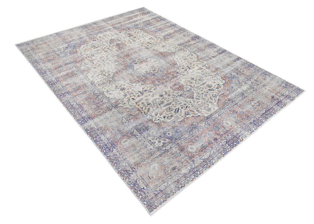 Handmade Vintage Persian Tabriz Rug | 278 x 198 cm | 9'1" x 6'6" - Najaf Rugs & Textile