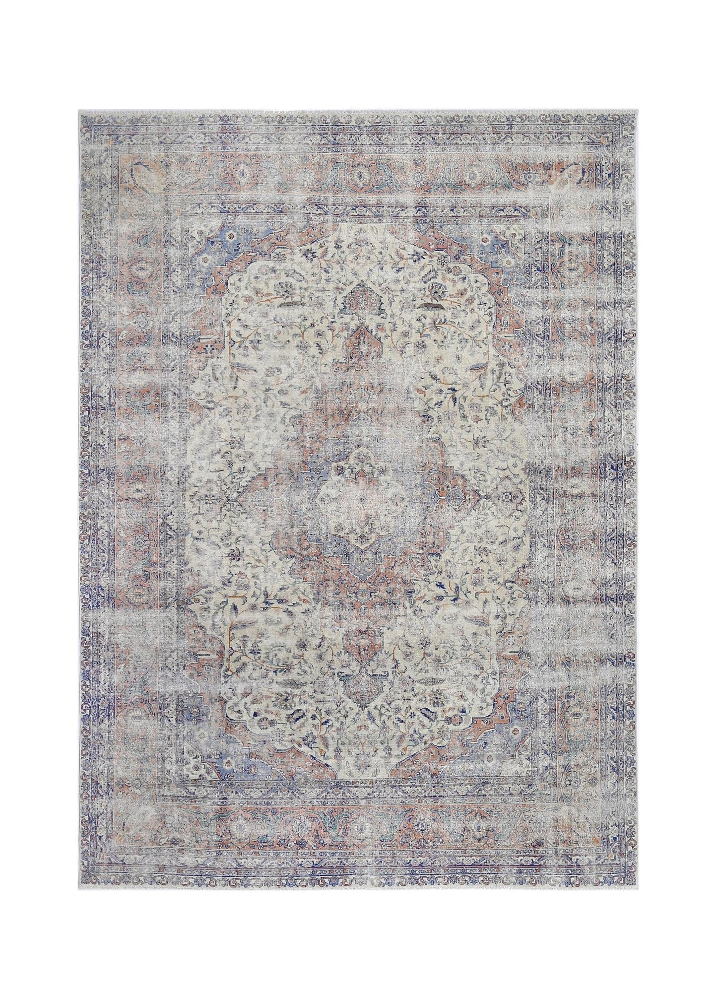 Handmade Vintage Persian Tabriz Rug | 278 x 198 cm | 9'1" x 6'6" - Najaf Rugs & Textile