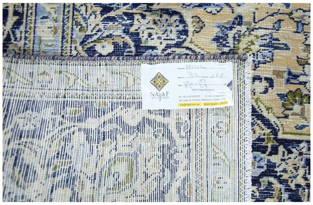 Handmade Vintage Persian Tabriz Rug | 290 x 197 cm | 9'6" x 6'5" - Najaf Rugs & Textile