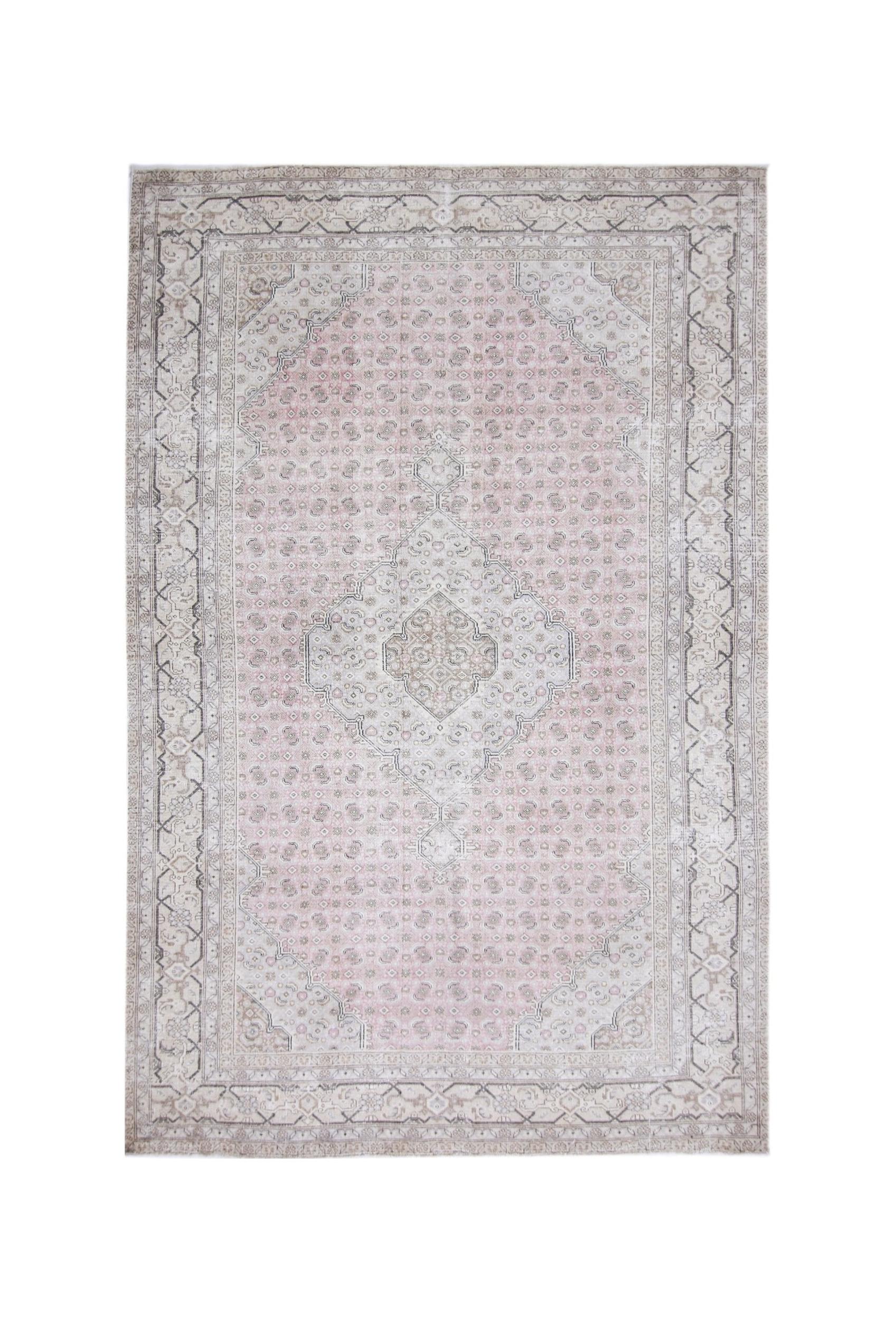 Handmade Vintage Persian Tabriz Rug | 296 x 192 cm | 9'9" x 6'3" - Najaf Rugs & Textile
