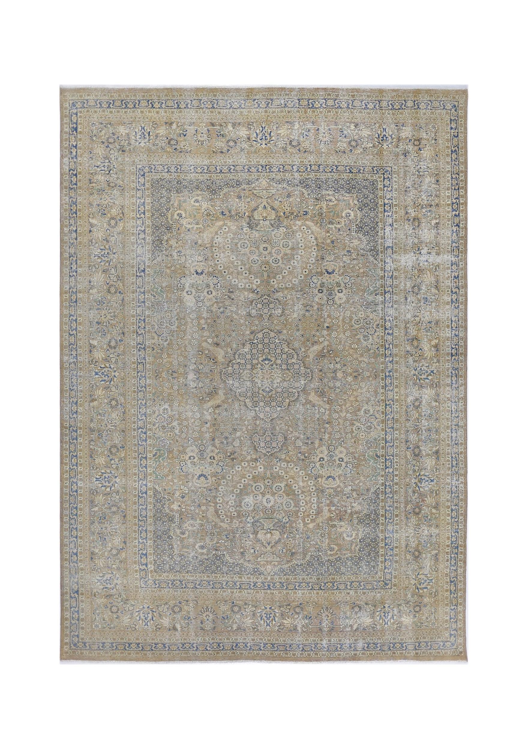 Handmade Vintage Persian Tabriz Rug | 304 x 212 cm | 10' x 6'11" - Najaf Rugs & Textile