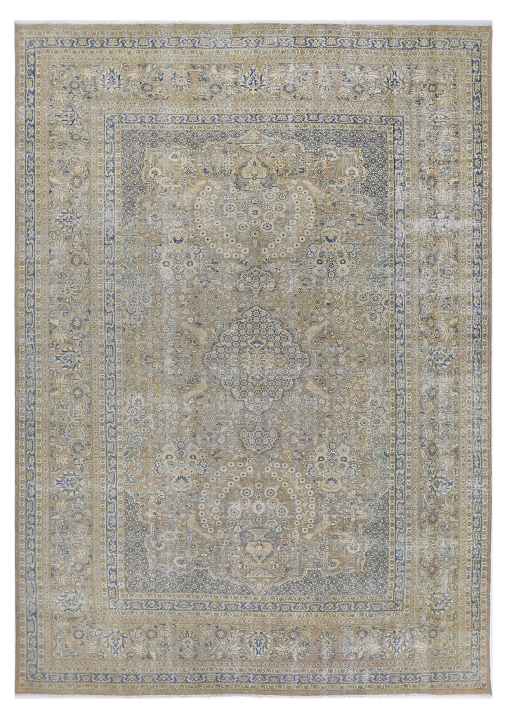 Handmade Vintage Persian Tabriz Rug | 304 x 212 cm | 10' x 6'11" - Najaf Rugs & Textile