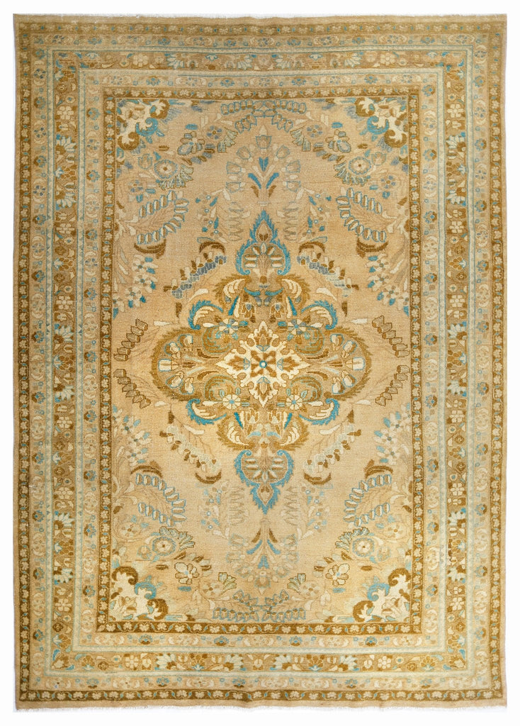 Handmade Vintage Persian Tabriz Rug | 305 x 209 cm | 10' x 6'10" - Najaf Rugs & Textile