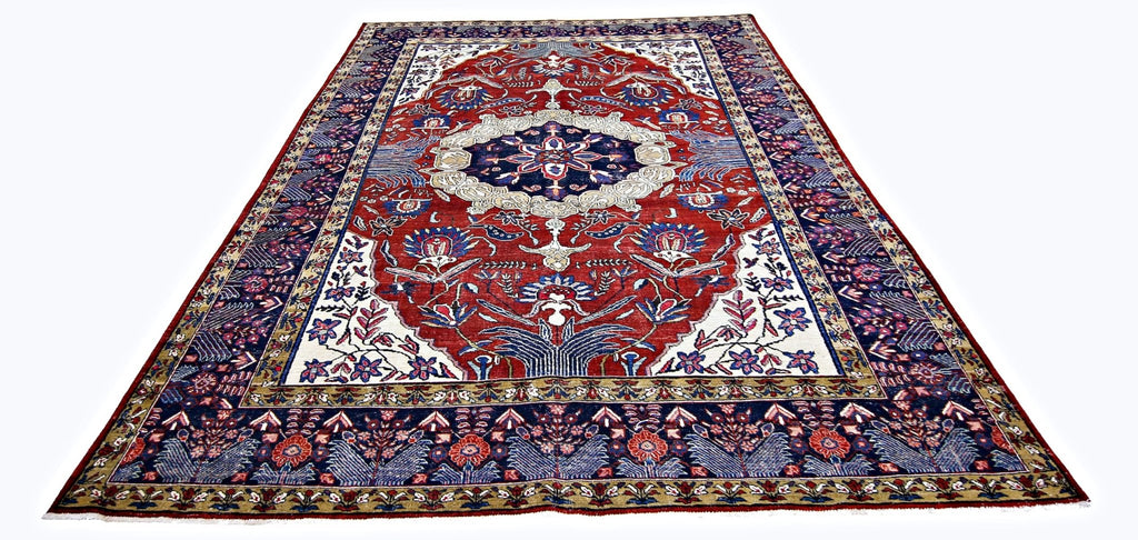 Handmade Vintage Persian Tabriz Rug | 315 x 220 cm | 10'4" x 7'3" - Najaf Rugs & Textile