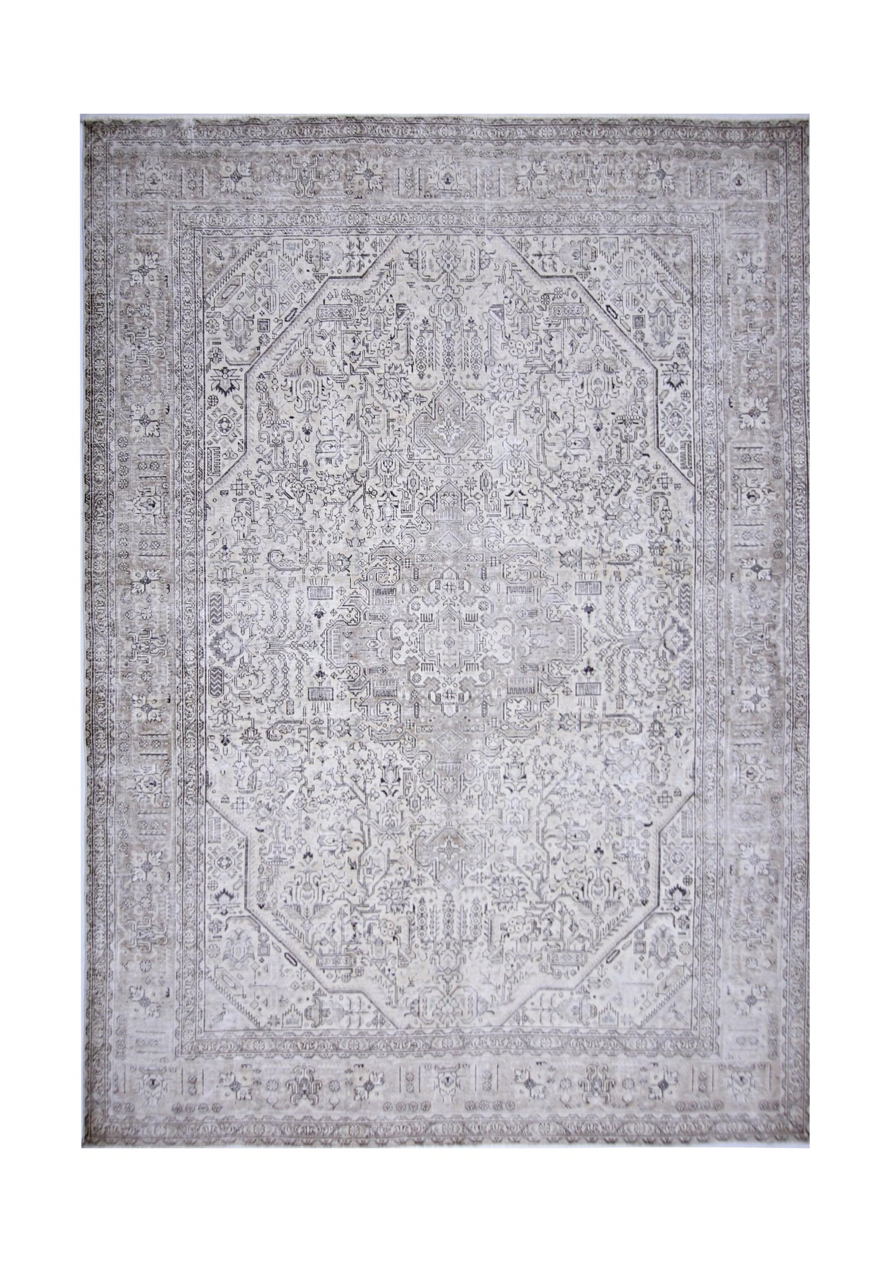 Handmade Vintage Persian Tabriz Rug | 326 x 246 cm | 10'8" x 8'1" - Najaf Rugs & Textile