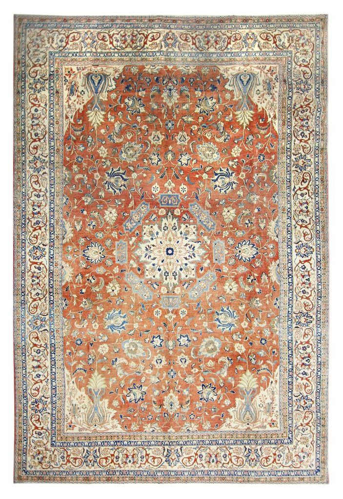 Handmade Vintage Persian Tabriz Rug | 328 x 212 cm | 10'9" x 7' - Najaf Rugs & Textile