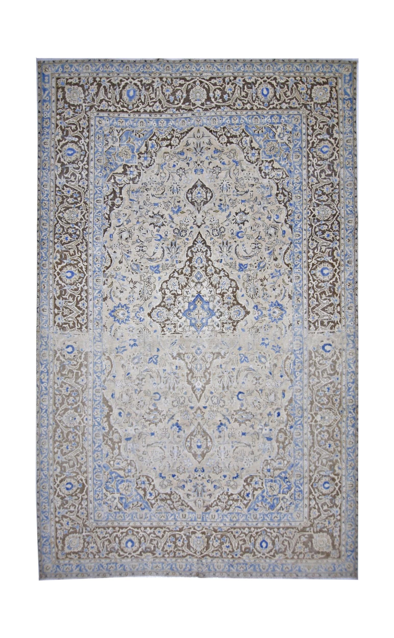 Handmade Vintage Persian Tabriz Rug | 330 x 207 cm | 10'10" x 6'9" - Najaf Rugs & Textile