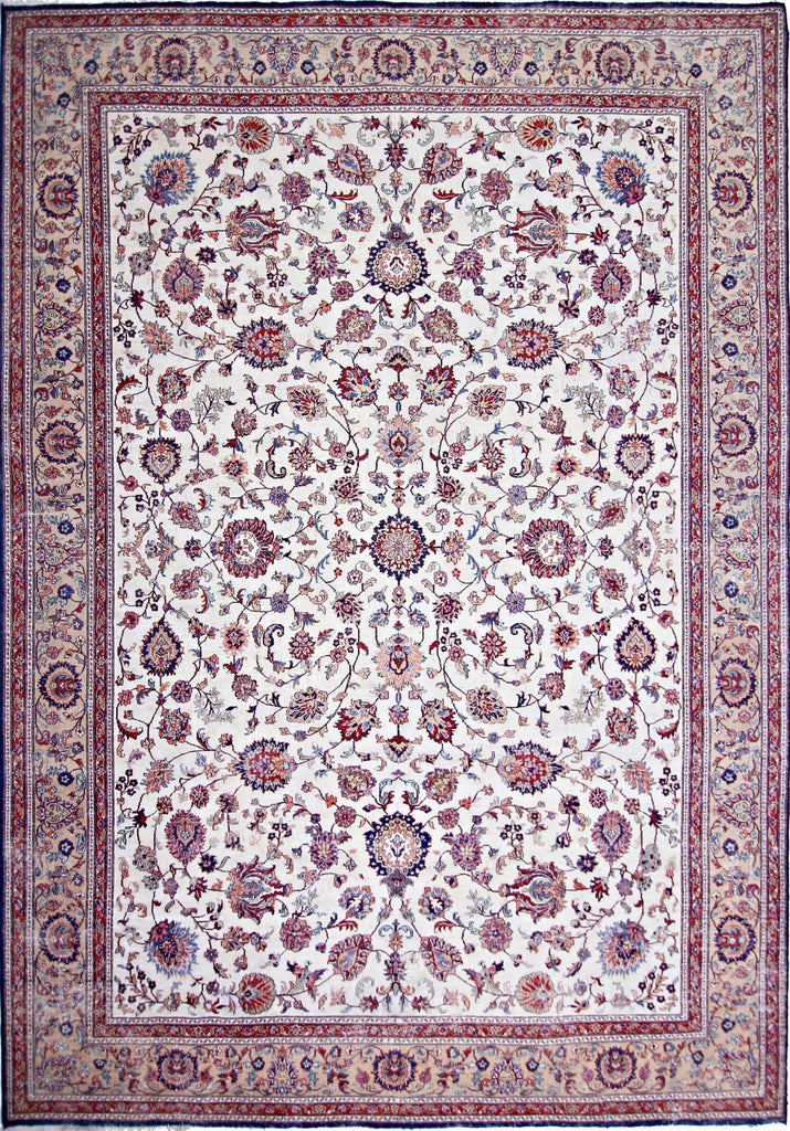 Handmade Vintage Persian Tabriz Rug | 348 x 245 cm | 11'5" x 8' - Najaf Rugs & Textile