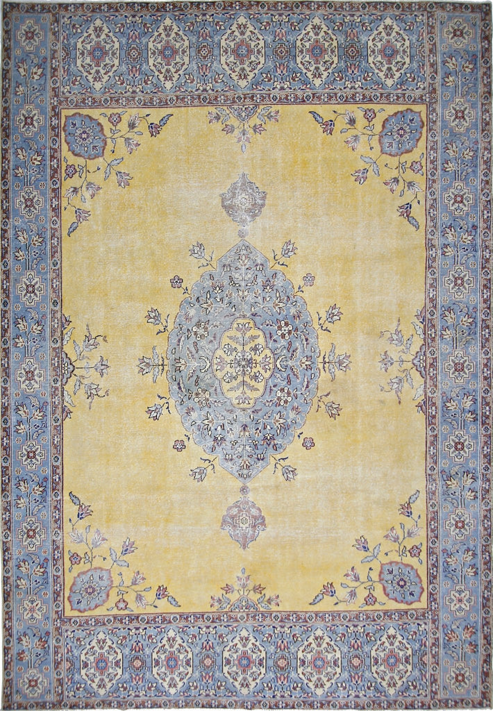 Handmade Vintage Persian Tabriz Rug | 359 x 273 cm | 11'9" x 8'11" - Najaf Rugs & Textile