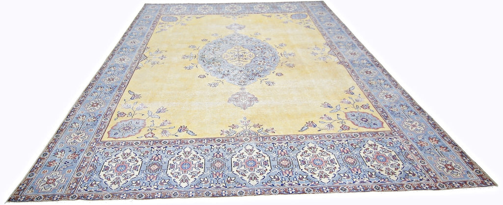 Handmade Vintage Persian Tabriz Rug | 359 x 273 cm | 11'9" x 8'11" - Najaf Rugs & Textile