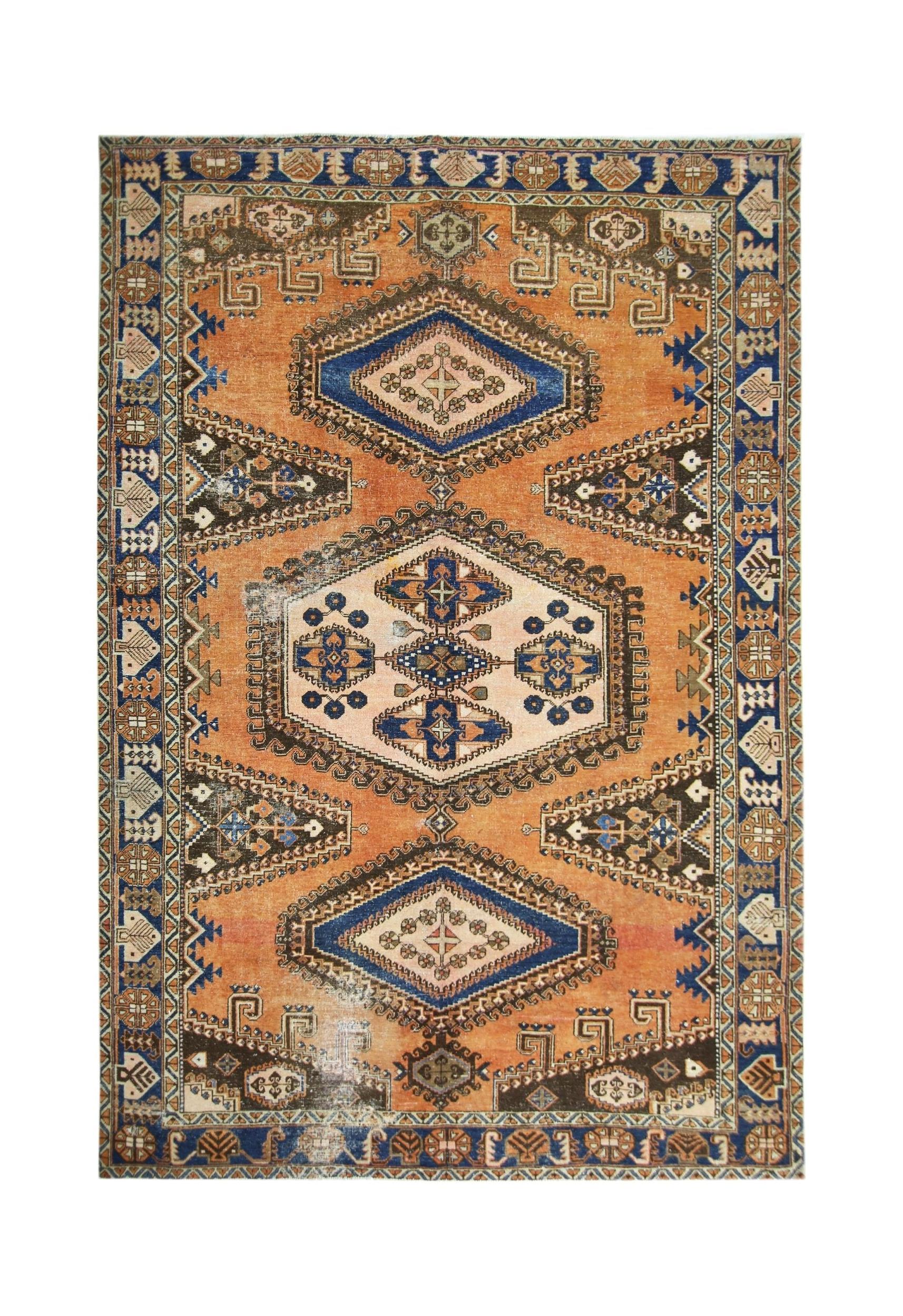 Handmade Vintage Persian Viss Rug | 317 x 210 cm | 10'5" x 6'11" - Najaf Rugs & Textile
